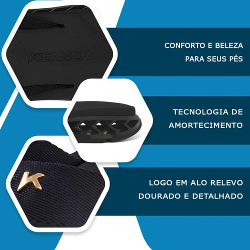 Sandália Kenner Rakka Conforto Extremo Black Envio Imediato
