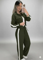 O Conjunto Alfaiataria Feminino Calça E Cropped Blusa Social