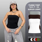 Tube Top Faixa Feminino Tubinho Forro Duplo Básico Suplex
