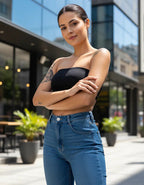 Cropped Tomara Que Caia Top Faixa De Malha Viscolycra