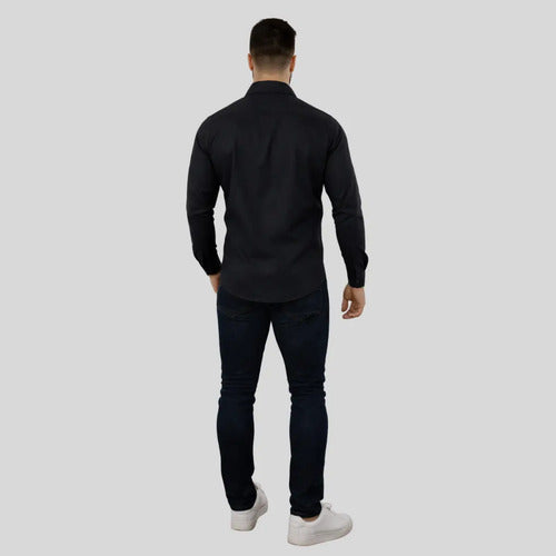 Kit 2 Camisa Social Masculina Slim Fit Manga Longa Oferta