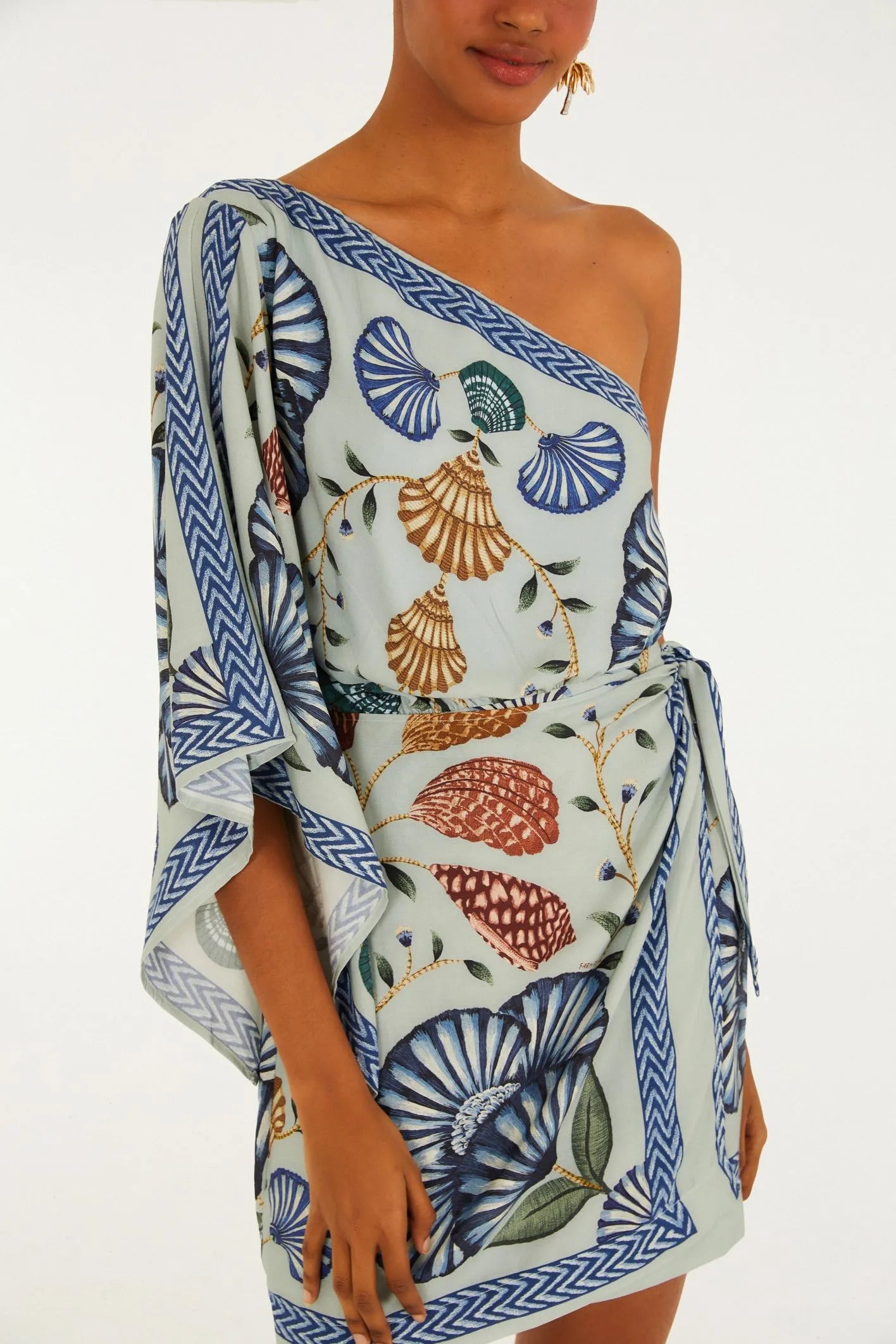 Vestido Curto Estampado Sonho De Concha