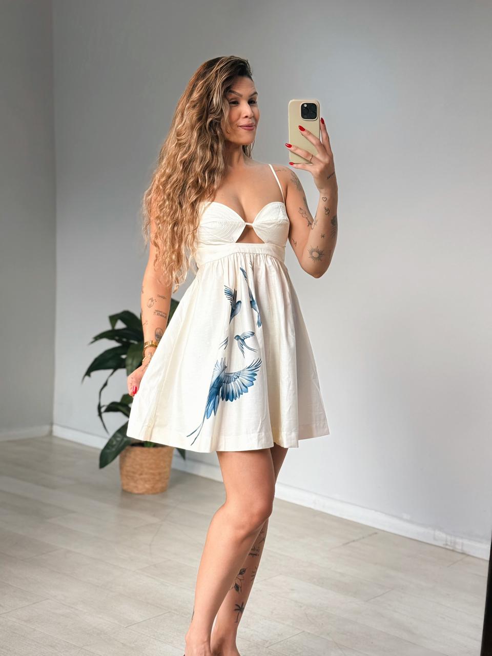 VESTIDO FARM CURTO PESPONTO