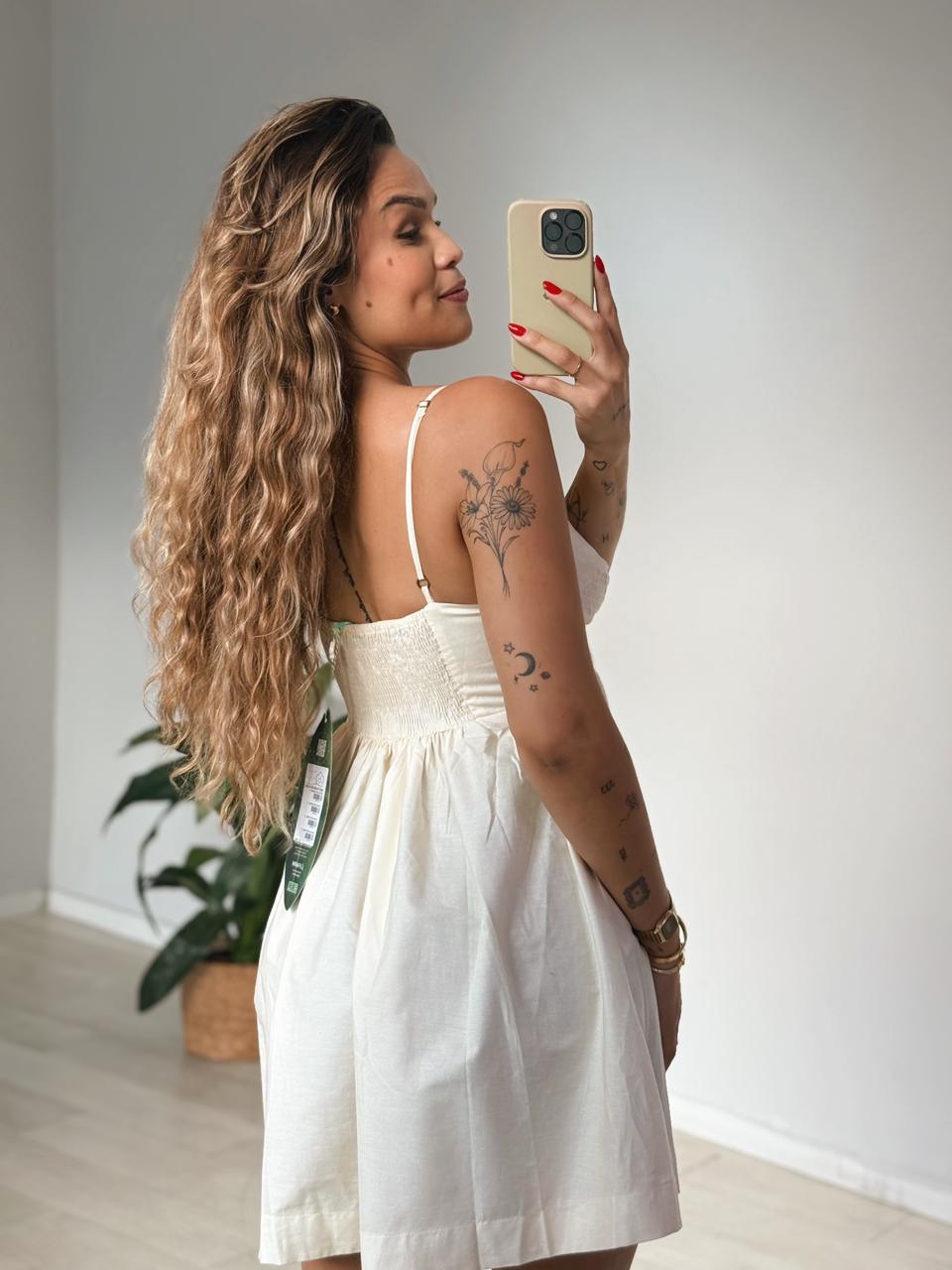 VESTIDO FARM CURTO PESPONTO