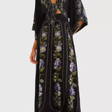 VESTIDO FARM LONGO MANGA JULIETA