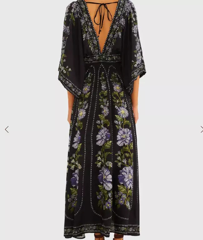 VESTIDO FARM LONGO MANGA JULIETA