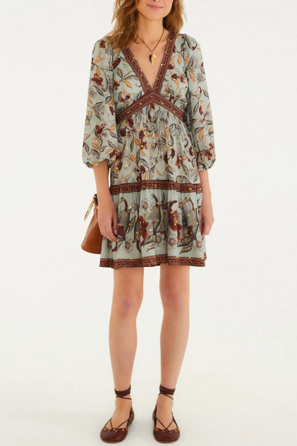 VESTIDO FARM CURTO RETROPICO LENCO