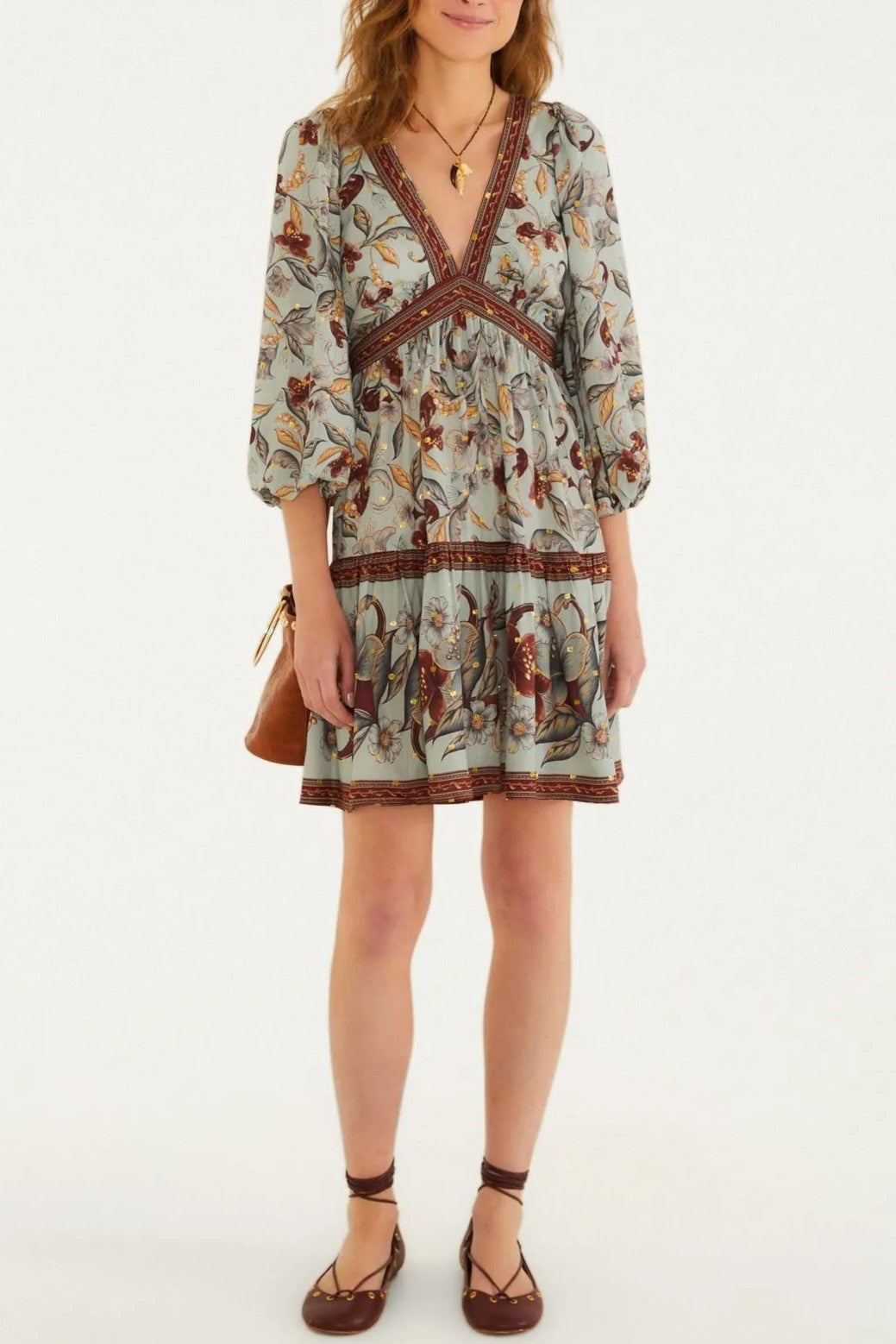 VESTIDO FARM CURTO RETROPICO LENCO