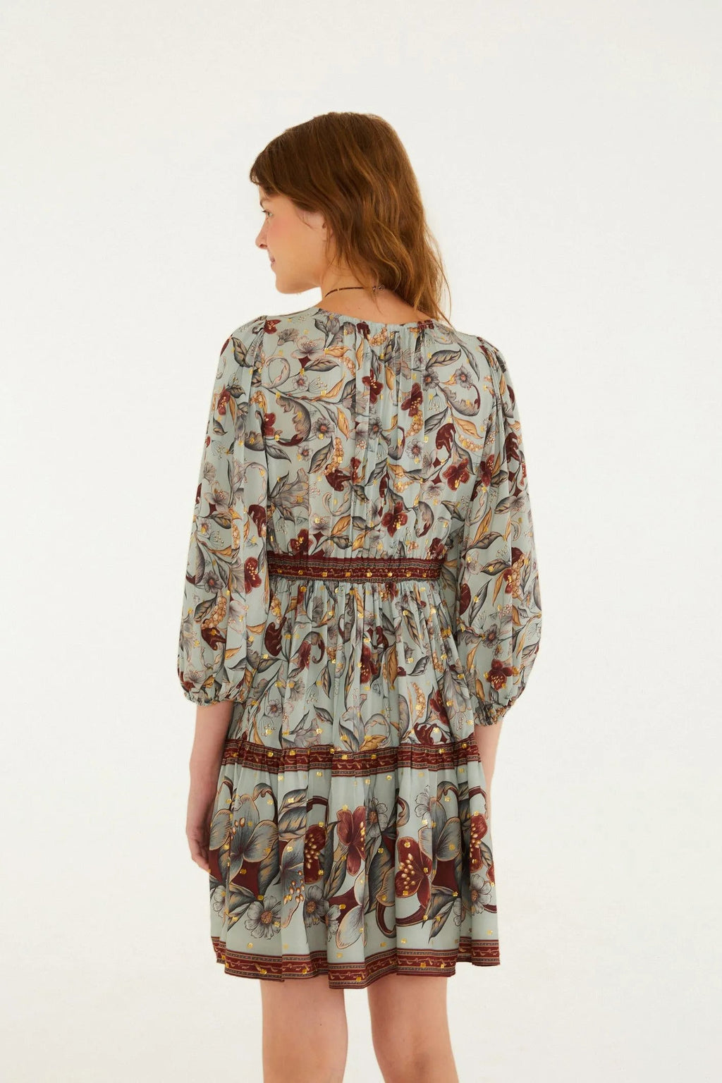 VESTIDO FARM CURTO RETROPICO LENCO