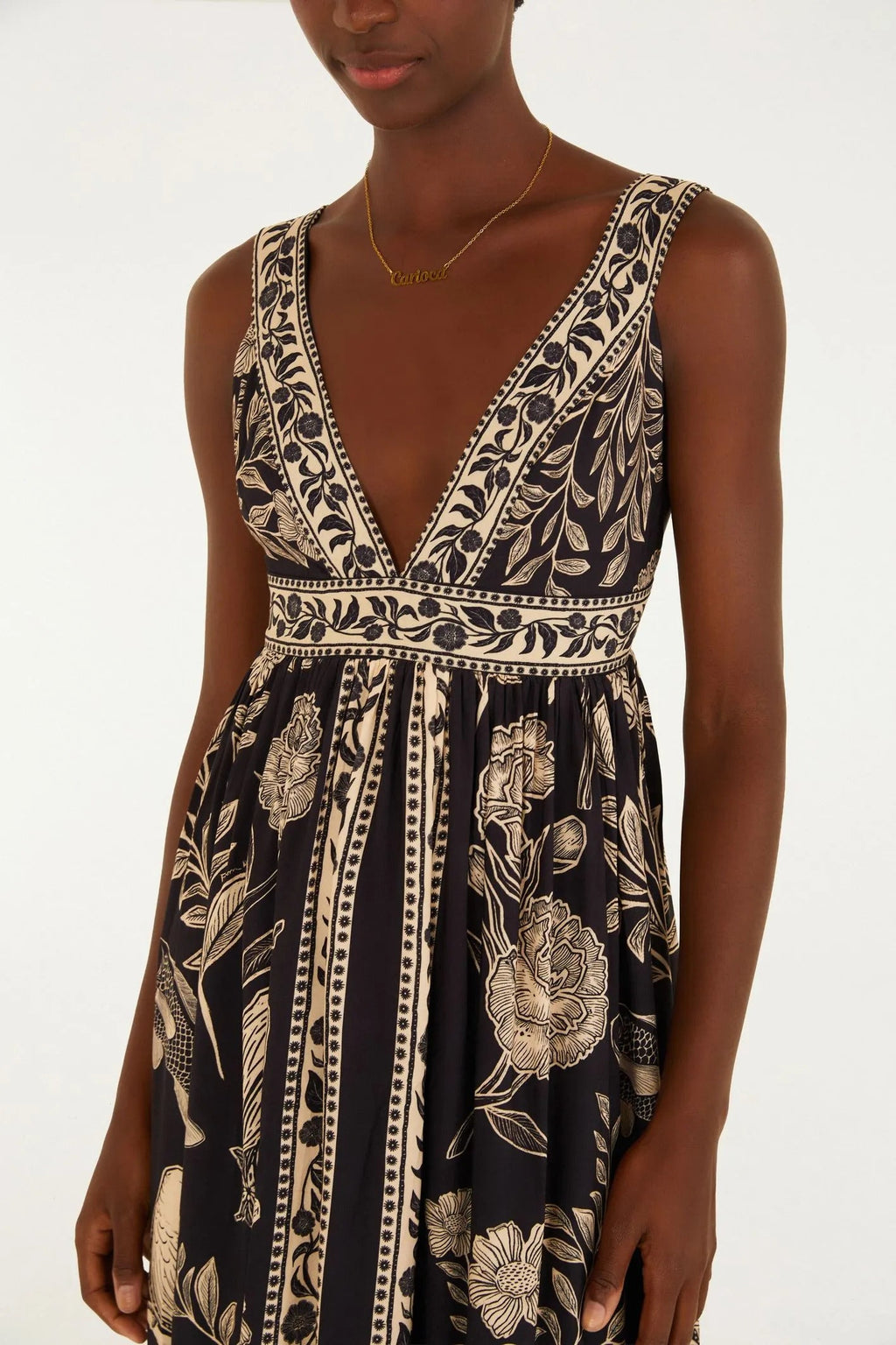 VESTIDO FARM CROPPED JARDIM DE CORDEL