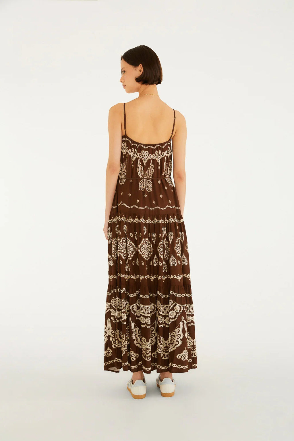 VESTIDO FARM LONGO ALCINHAS NICOLE