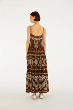 VESTIDO FARM LONGO ALCINHAS NICOLE