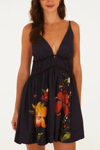 Vestido Curto Estampado Floral Diva