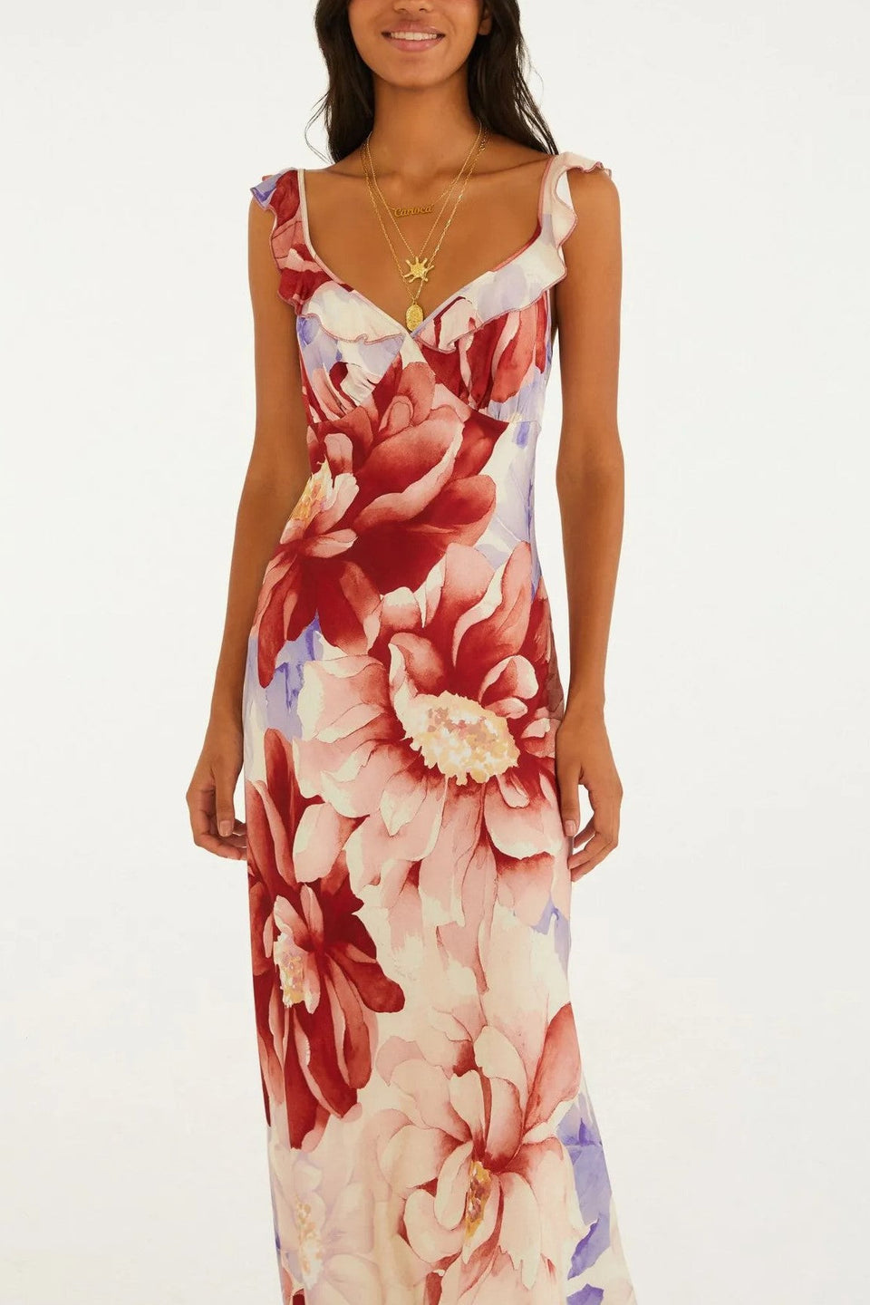 Vestido Longo Estampado Floral Doce