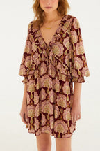 VESTIDO FARM CURTO LEQUE DE PAVAO