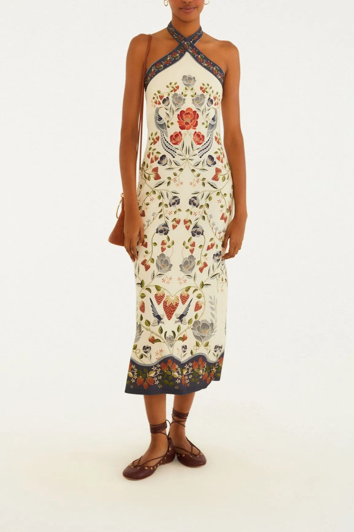 VESTIDO FARM MIDI SONHO DE MORANGO