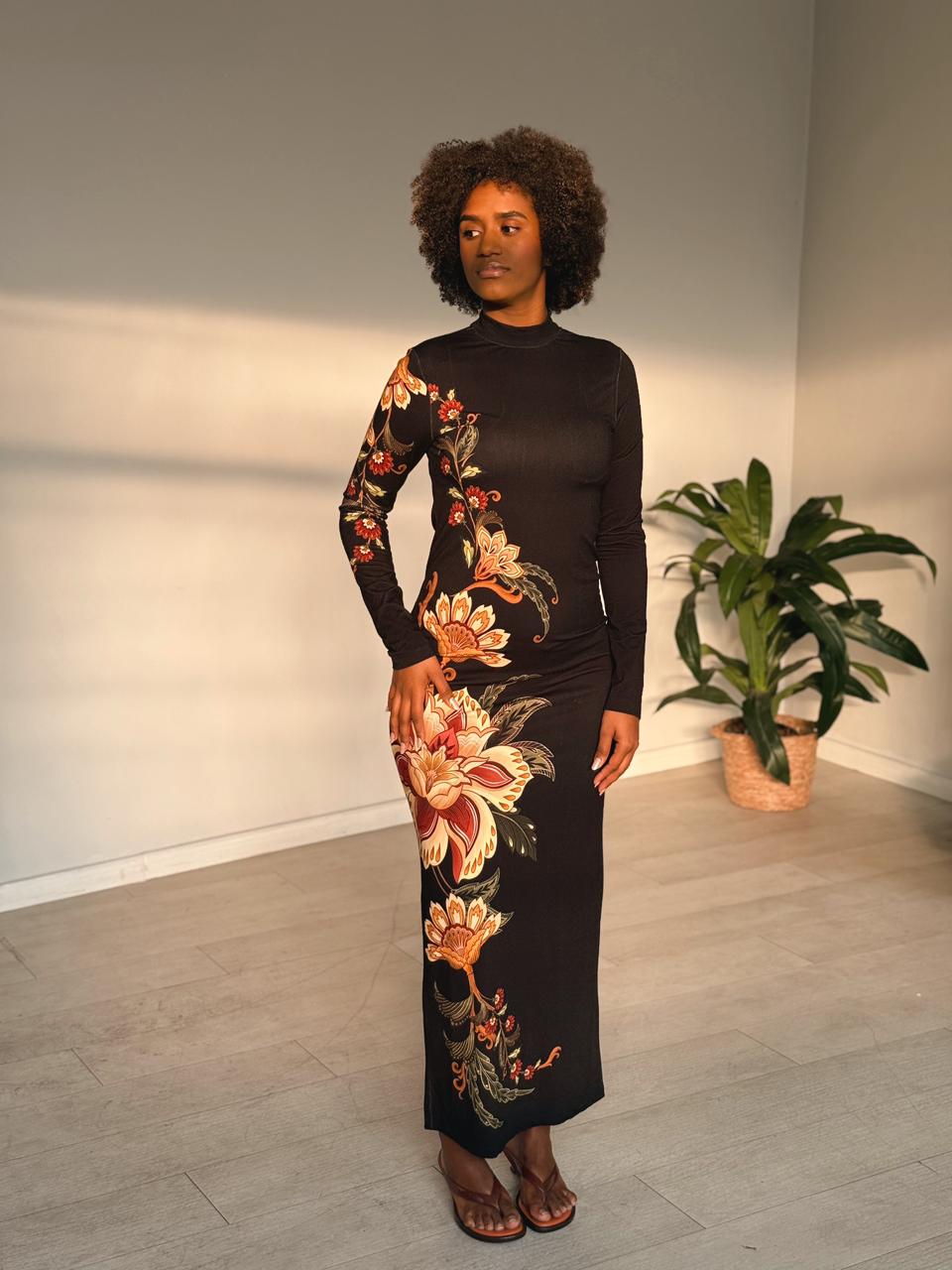 VESTIDO FARM MIDI JARDIM MAJESTOSO