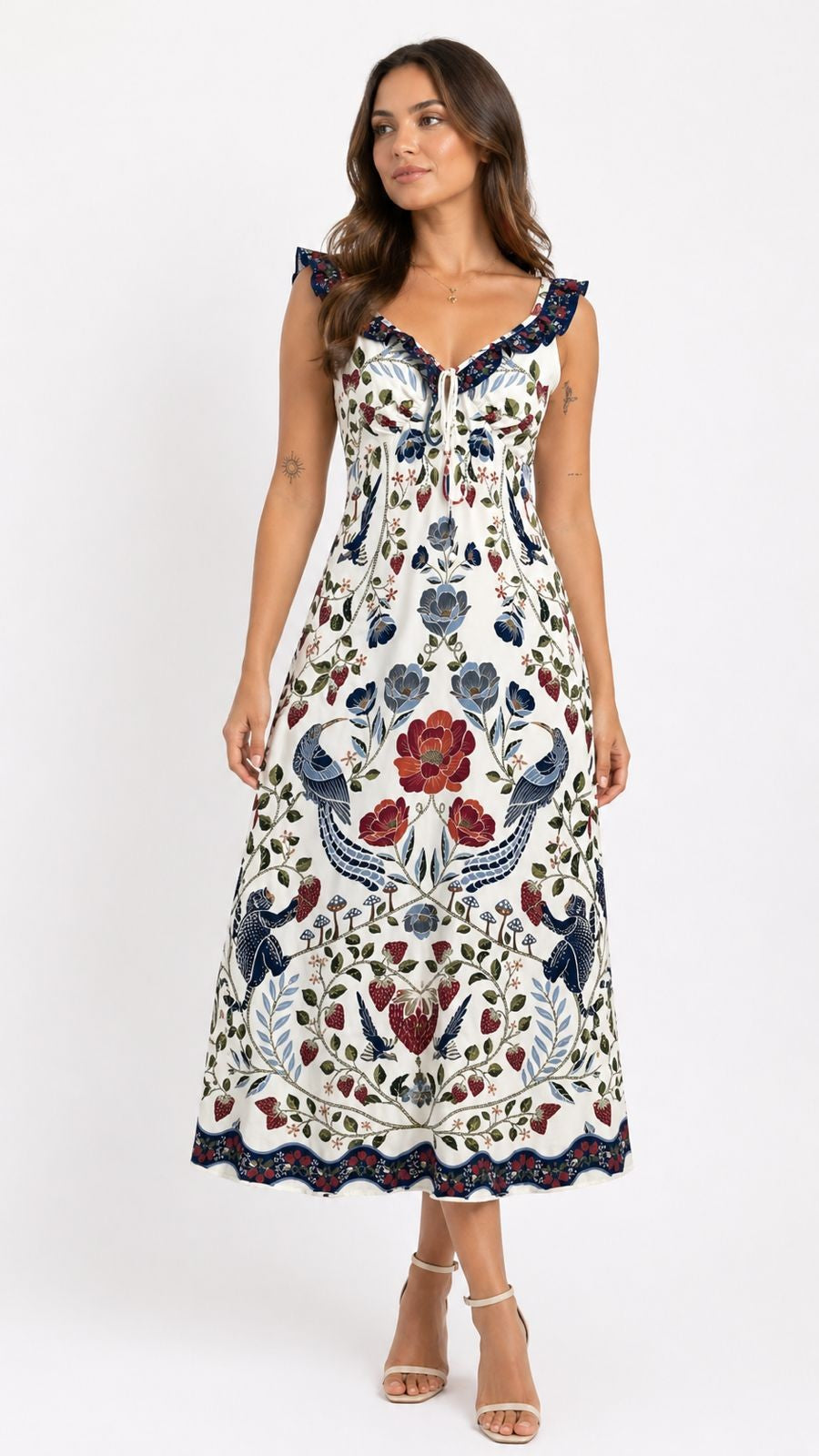 Vestido Longo Sonho De Morango