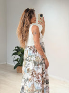 Vestido Longo Estampado Mapa Rio