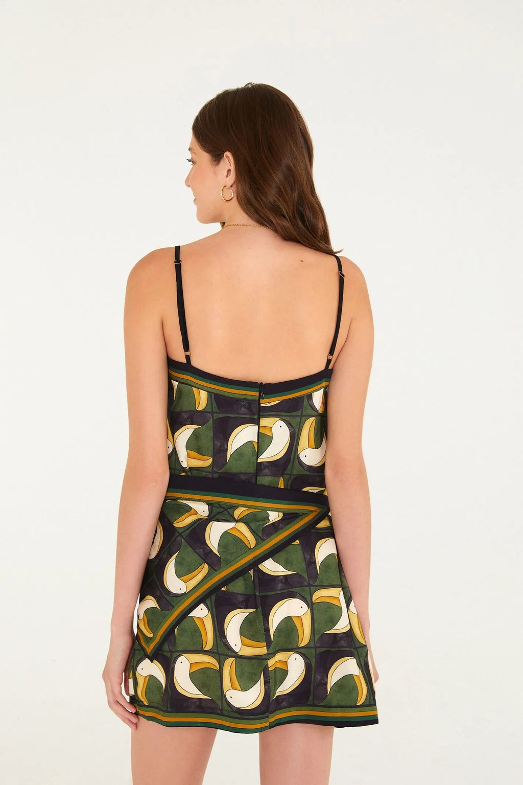 VESTIDO FARM CURTI ALCINHA TUCA TROPICAL MINI