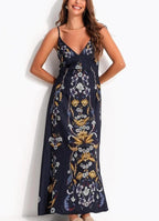 VESTIDO FARM ALCA AZUL FLORAL MAYE