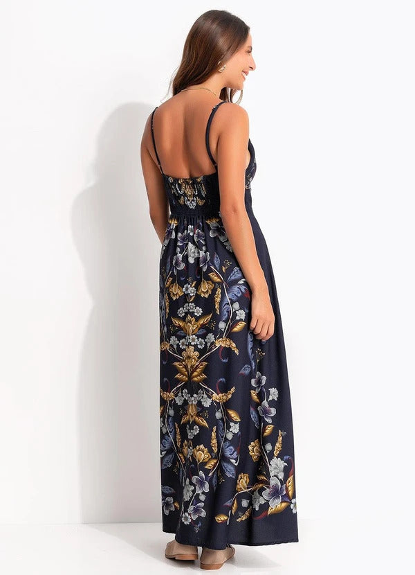VESTIDO FARM ALCA AZUL FLORAL MAYE