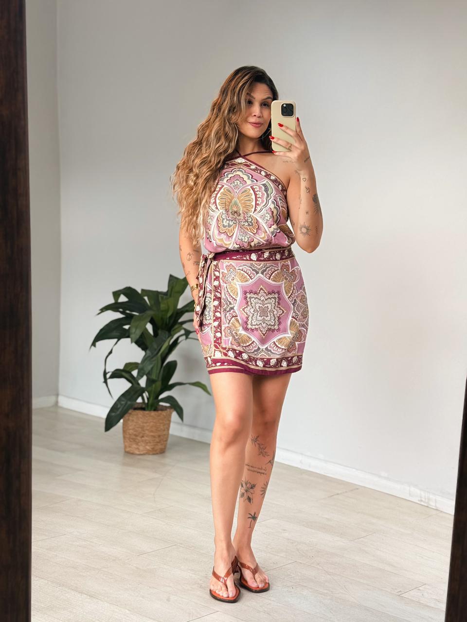 Vestido Curto Estampado Sophie