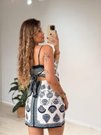 Vestido Curto Estampado Sonho De Concha