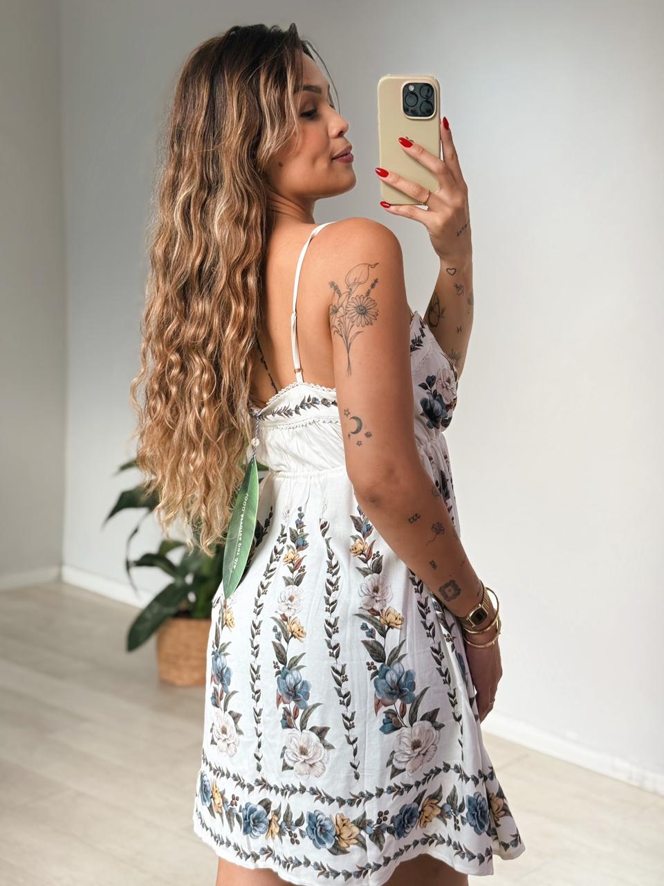 Vestido Curto Estampado Ana Clara