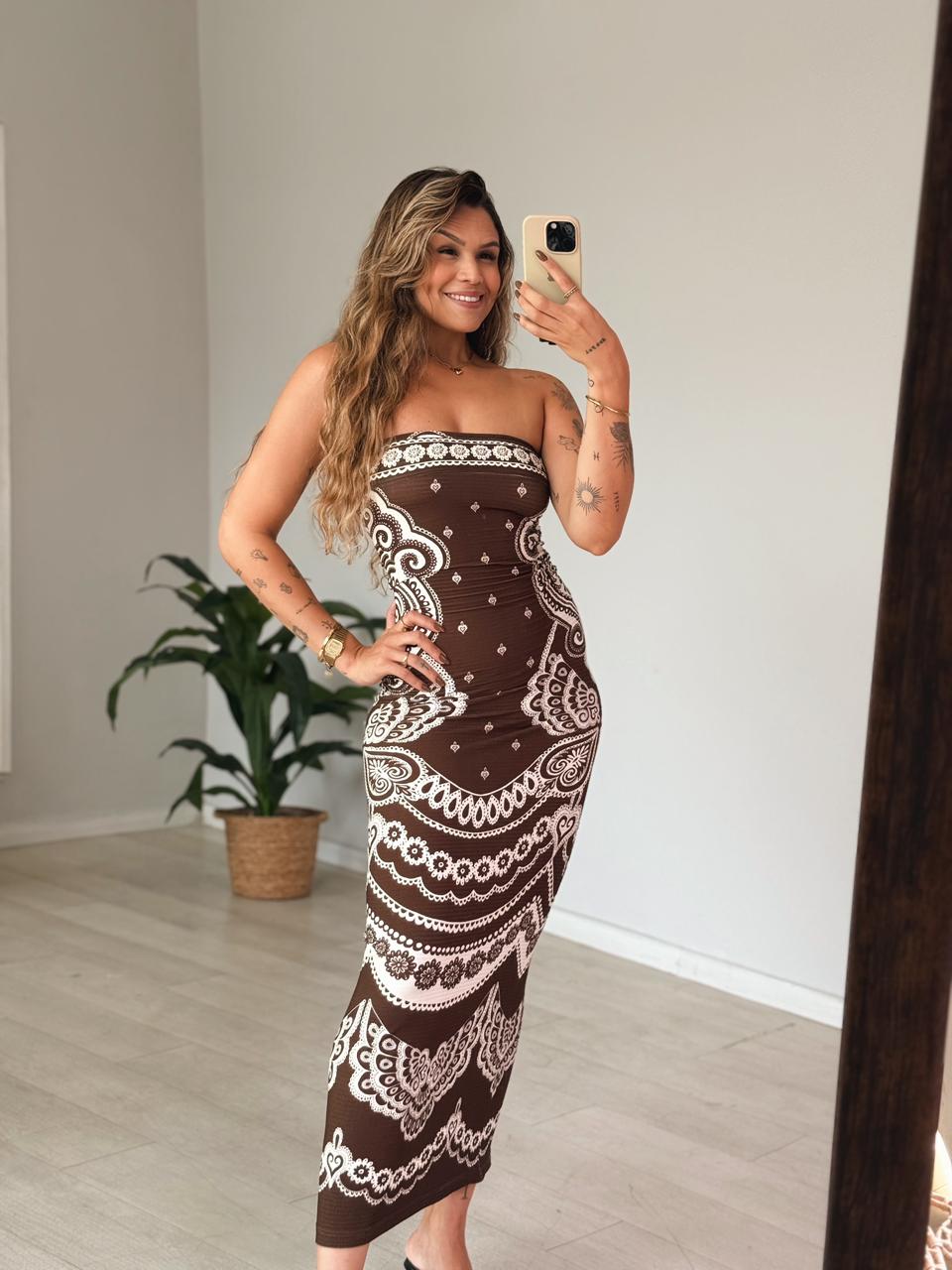 VESTIDO SEM ALCA NICOLE