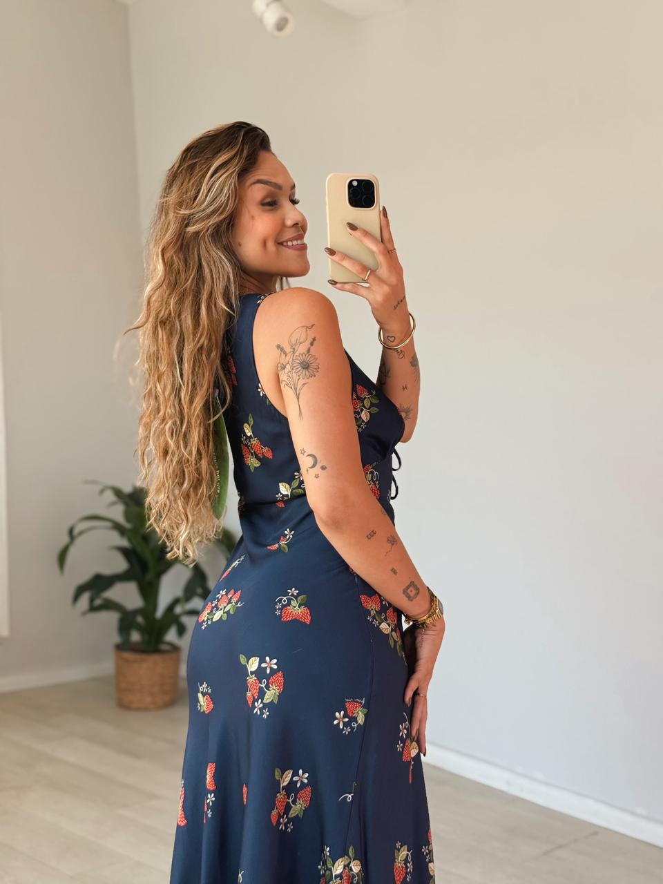 Vestido Estampado Doce Morango