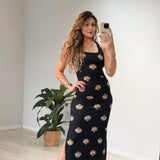 Vestido Midi Conchita Preto Farm