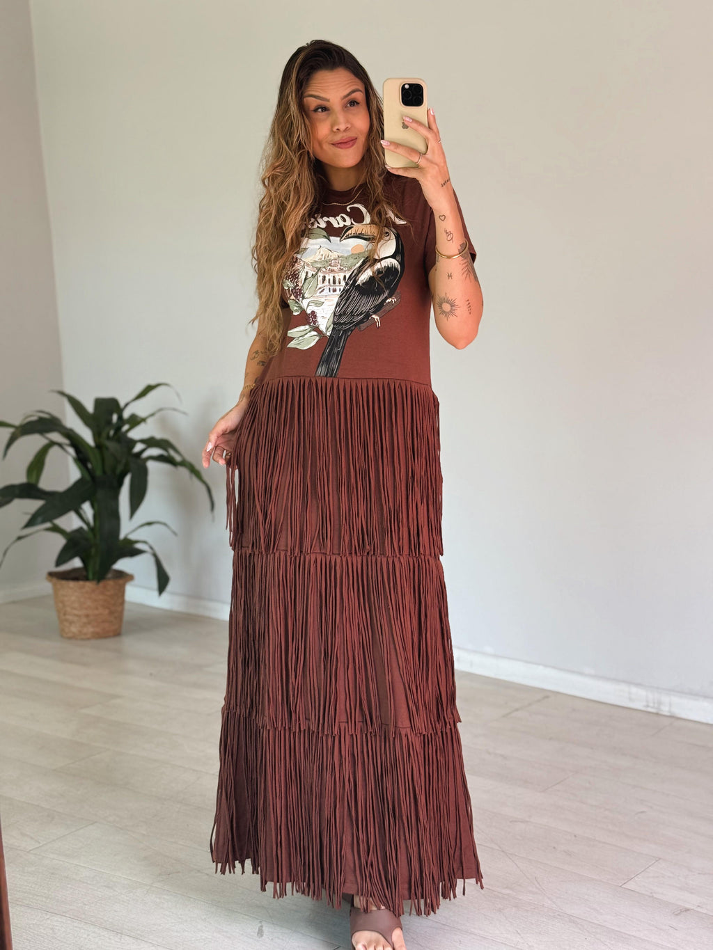 VESTIDO FRANJAS TUCANO CARIOCA