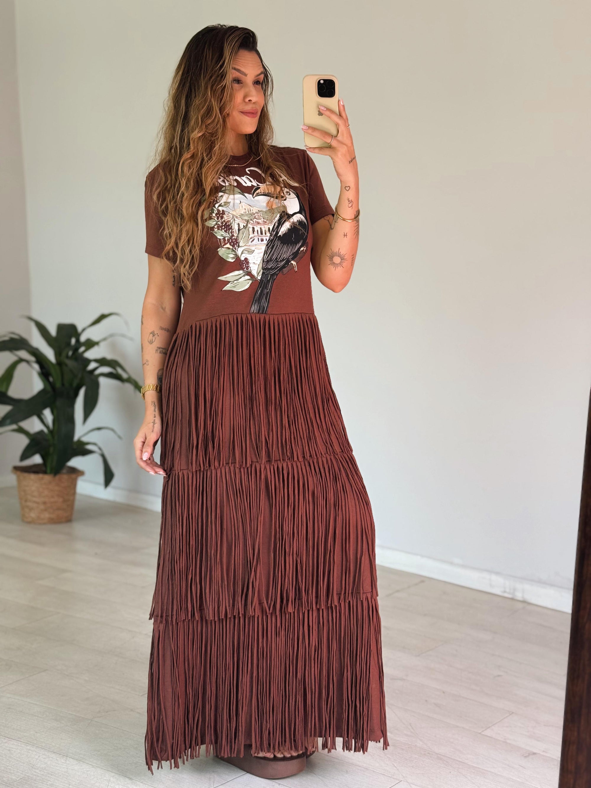 VESTIDO FRANJAS TUCANO CARIOCA