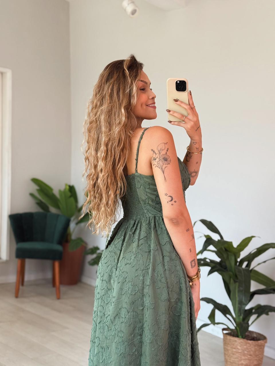 VESTIDO ARTESANAL TEXTURA VERANO