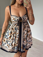VESTIDO CURTO LENCO MAYE BEGE
