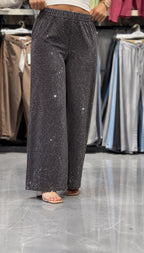 Calça Jeans Wide Leg Brilho Premium