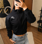 Jaqueta Feminina Nike Cropped Fleece Essential – Zíper Frontal