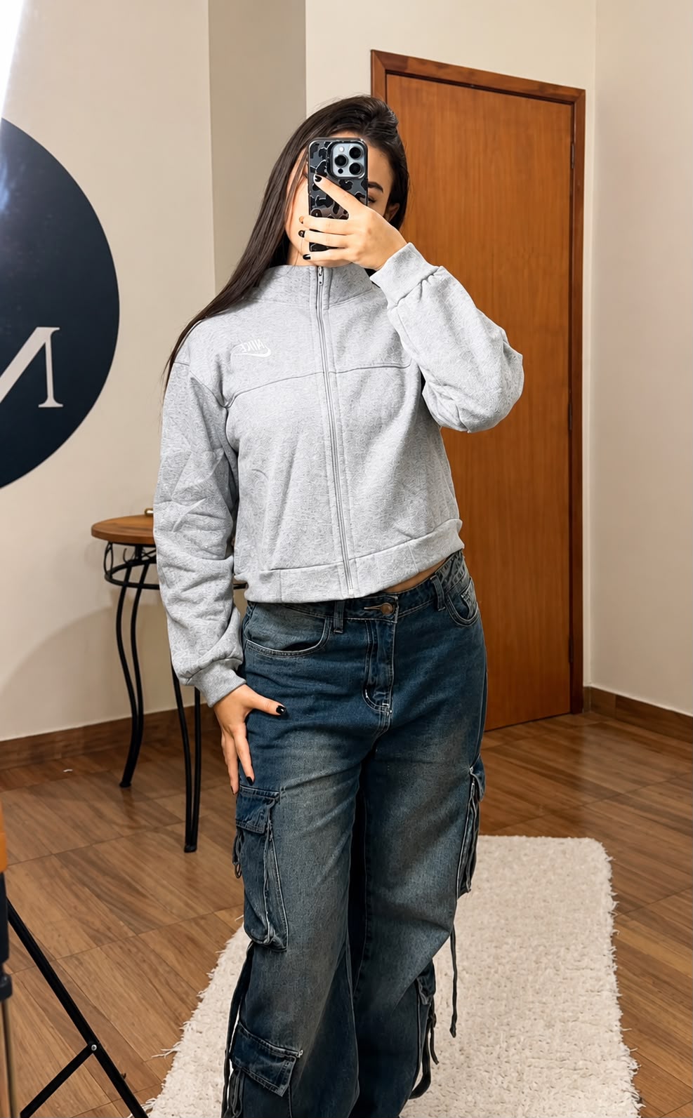 Jaqueta Feminina Nike Cropped Fleece Essential – Zíper Frontal