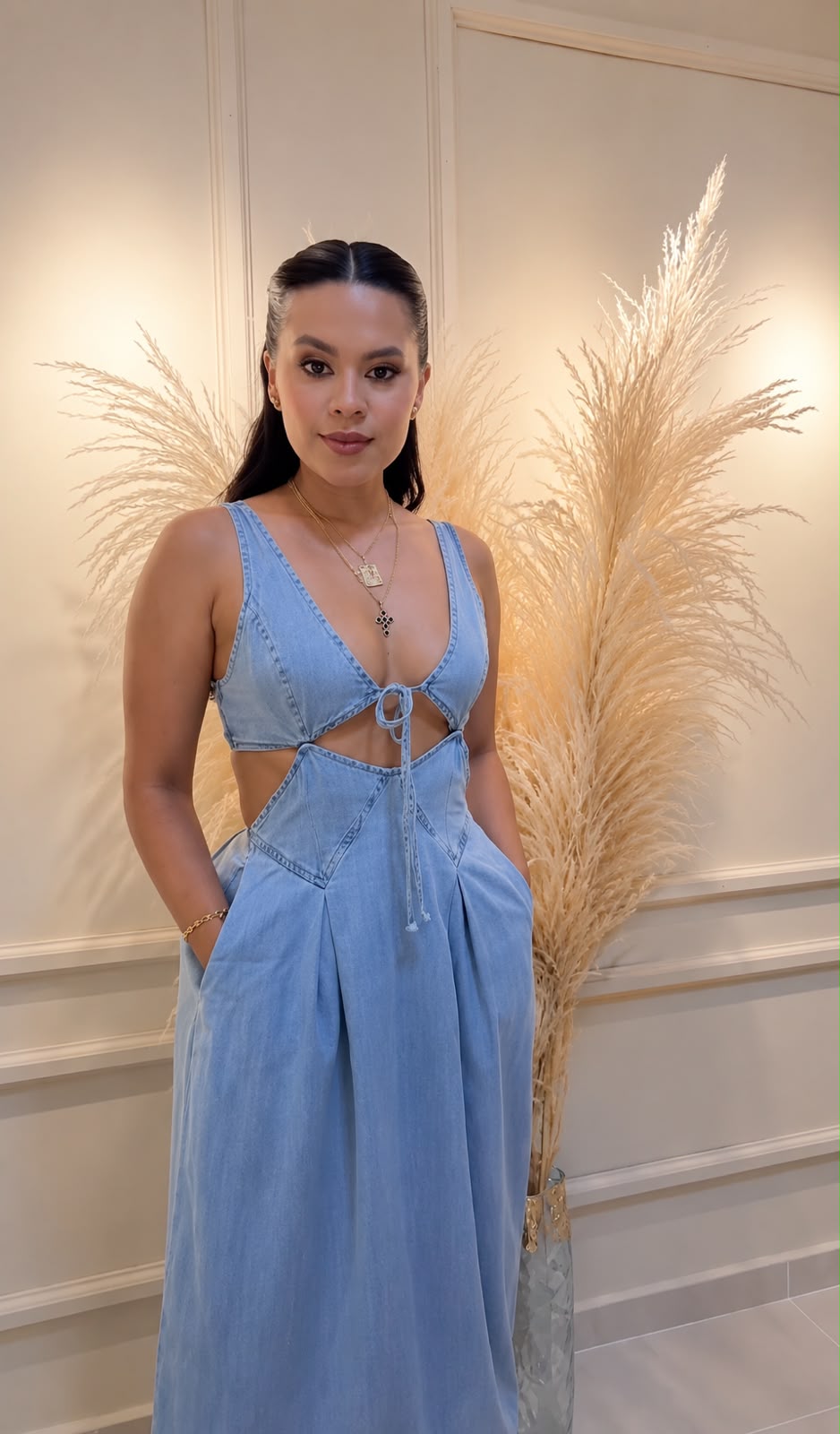 Vestido Jeans Feminino