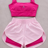 Conjunto Fitness Feminino – Top + Shorts