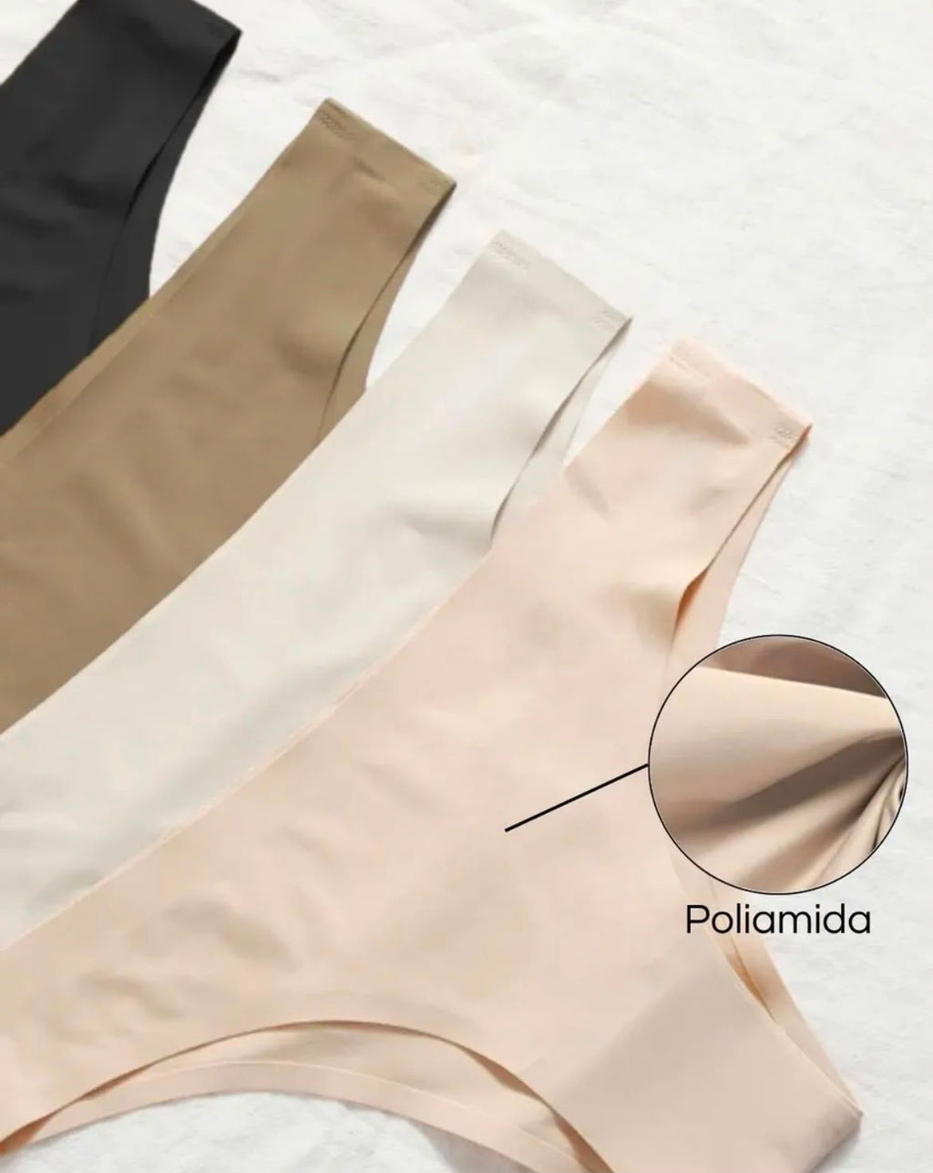 Kit 5 Calcinhas Confortável Tanga Sem Costura De Microfibra