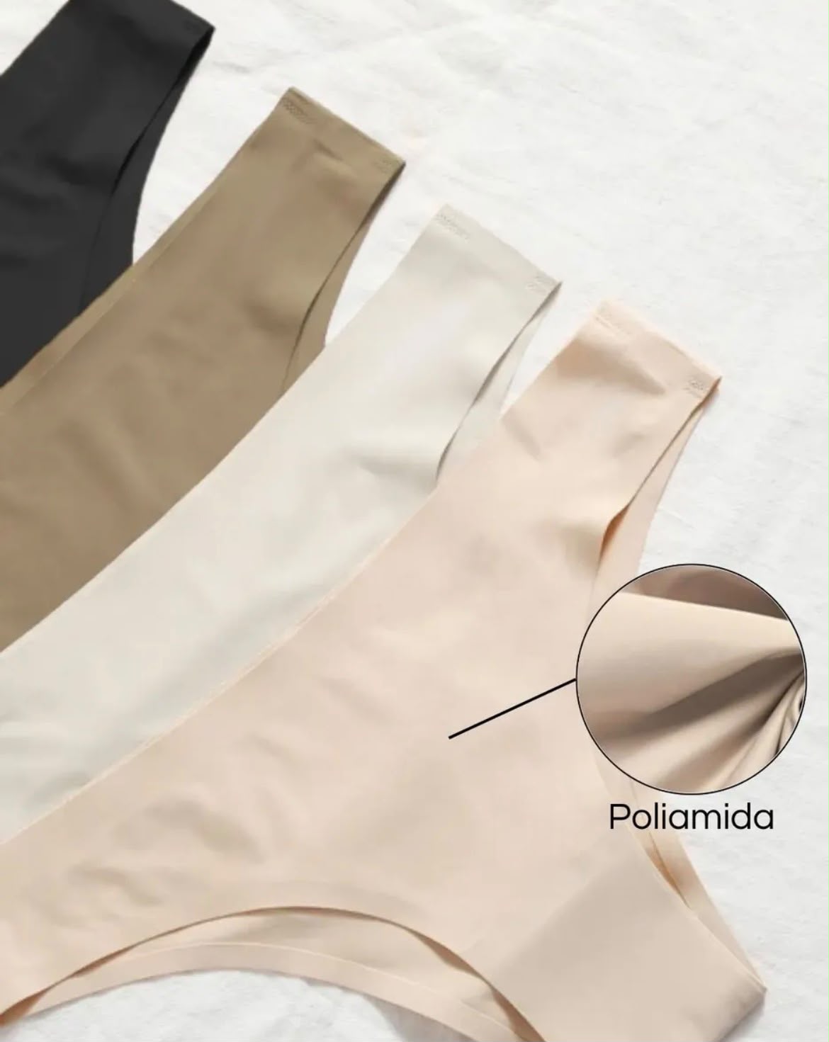 Kit 5 Calcinhas Confortável Tanga Sem Costura De Microfibra