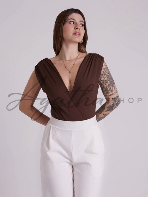 Body Transpassado Emma Marrom