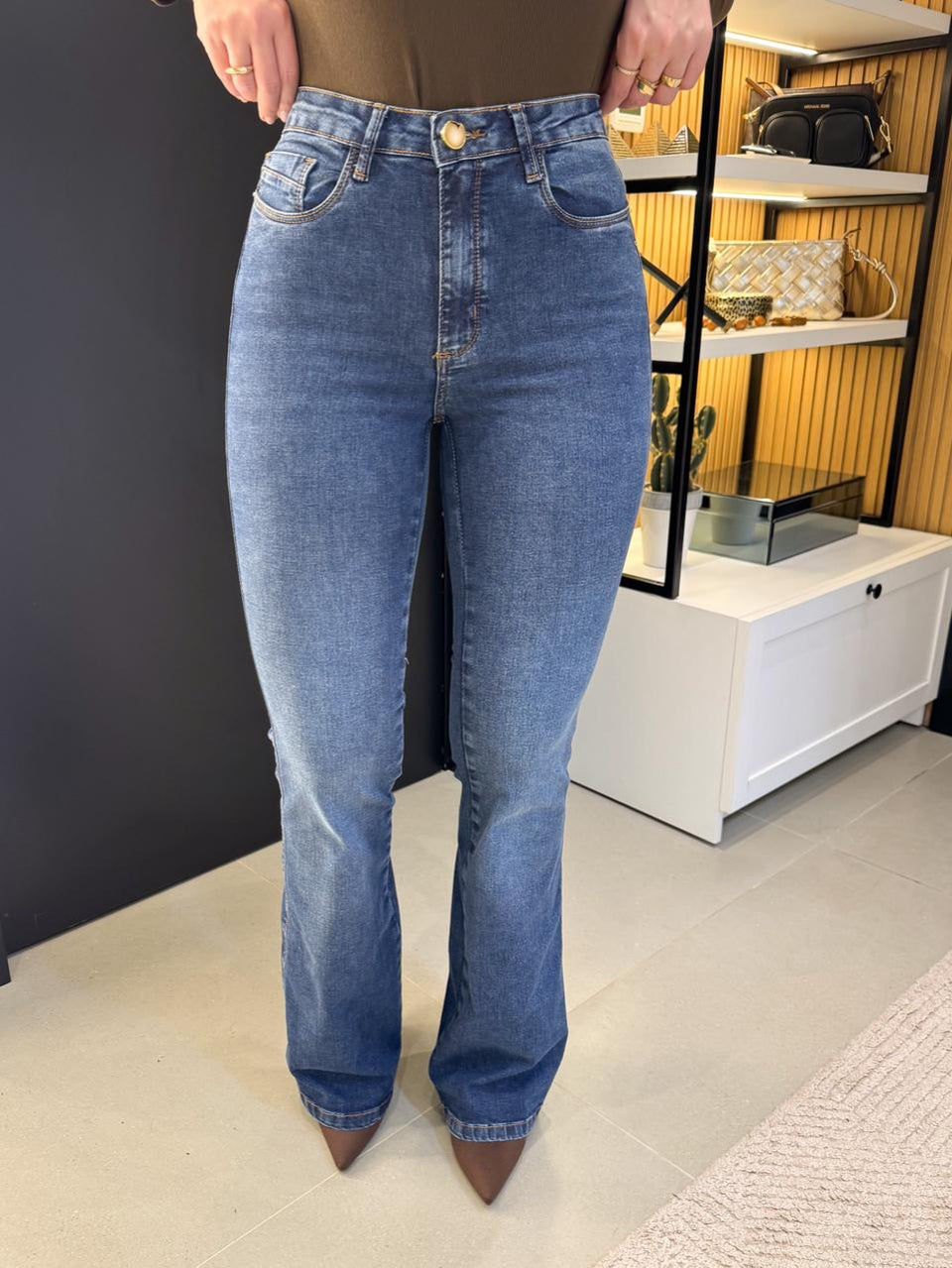 CALÇA JEANS FLARE FER