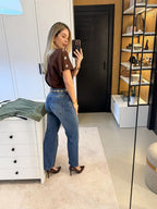 CALÇA JEANS RETA MANU