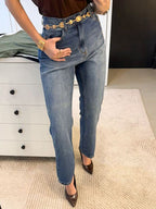 CALÇA JEANS RETA MANU