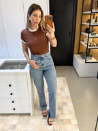 CALÇA JEANS RETA SUZI