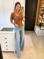 CALÇA PANTALONA JEANS CARINA