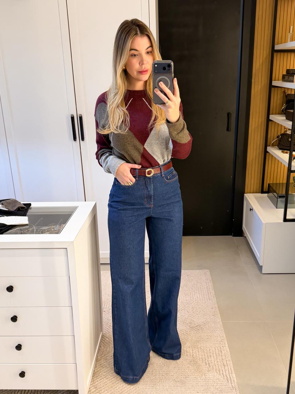 CALÇA PANTALONA JEANS  MARESSA